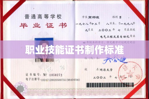 嵩明职业技能证书制作标准